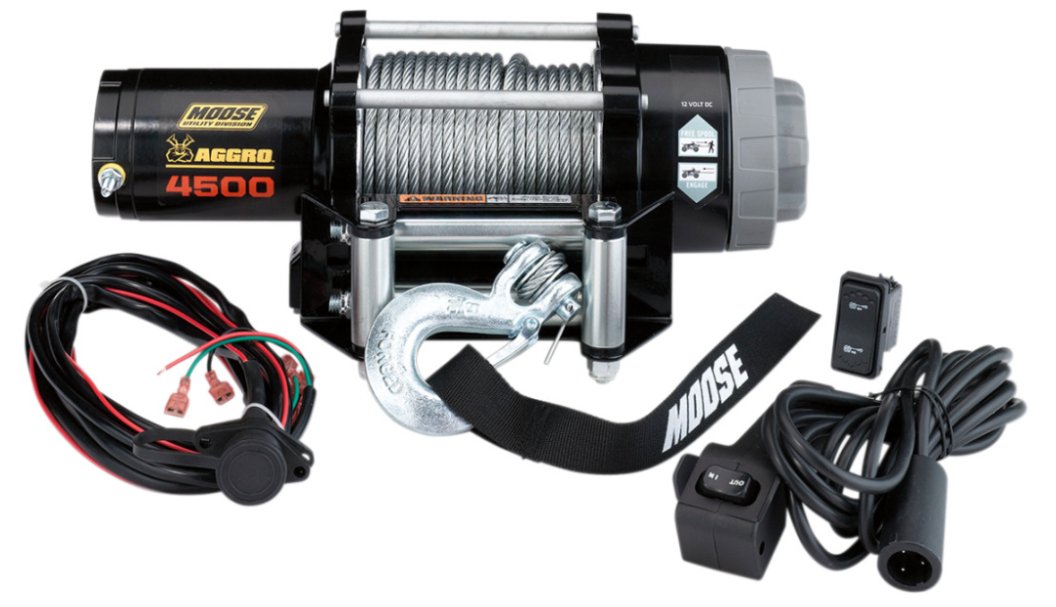 Moose Utility 4,500 LB Aggro Winch w/Wire Rope - PRECISION ATV FAB