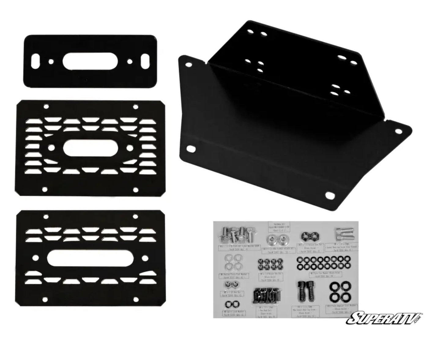 POLARIS RANGER XP 900 WINCH MOUNTING PLATE - PRECISION ATV FAB